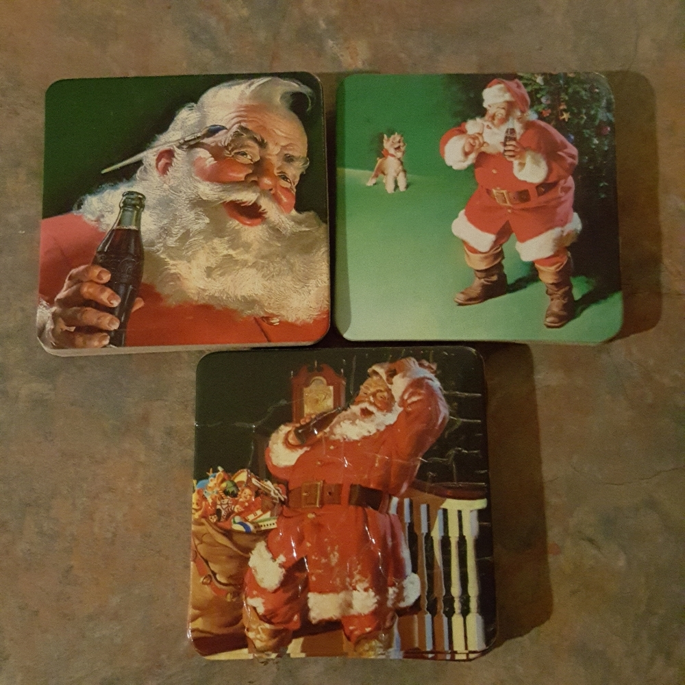 Santa Coca-Cola Coasters